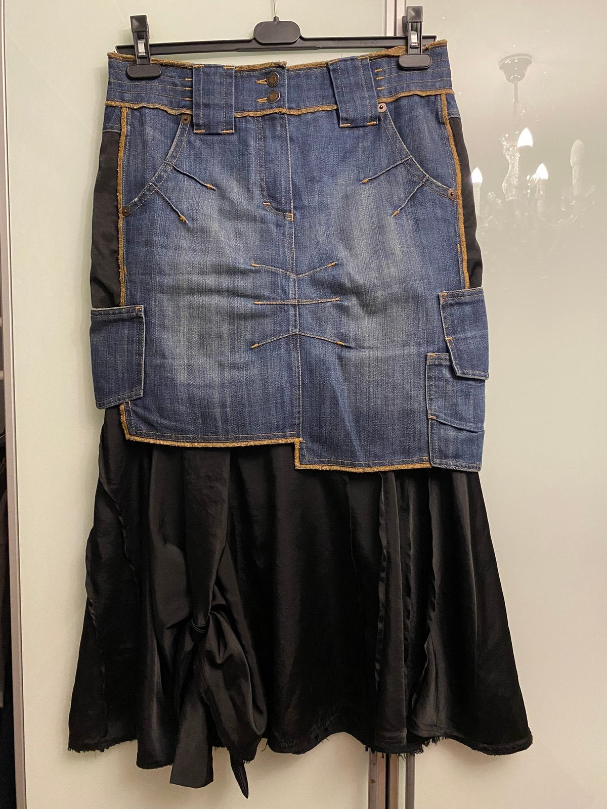 Orwell 38 rok Vintage spijker Zwart satijn jeans, Kleding | Dames, Maat 38/40 (M), Blauw, Ophalen of Verzenden, Zo goed als nieuw