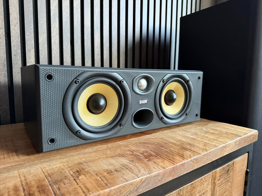 Mooie B&W CC6 S2 Centerspeaker Black Ash, Gebruikt, Ophalen of Verzenden, 60 tot 120 watt, Bowers & Wilkins (B&W)