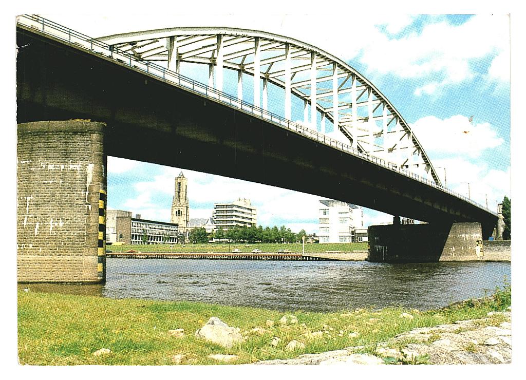40693 Arnhem John Frostbrug Postzegel afgeweekt