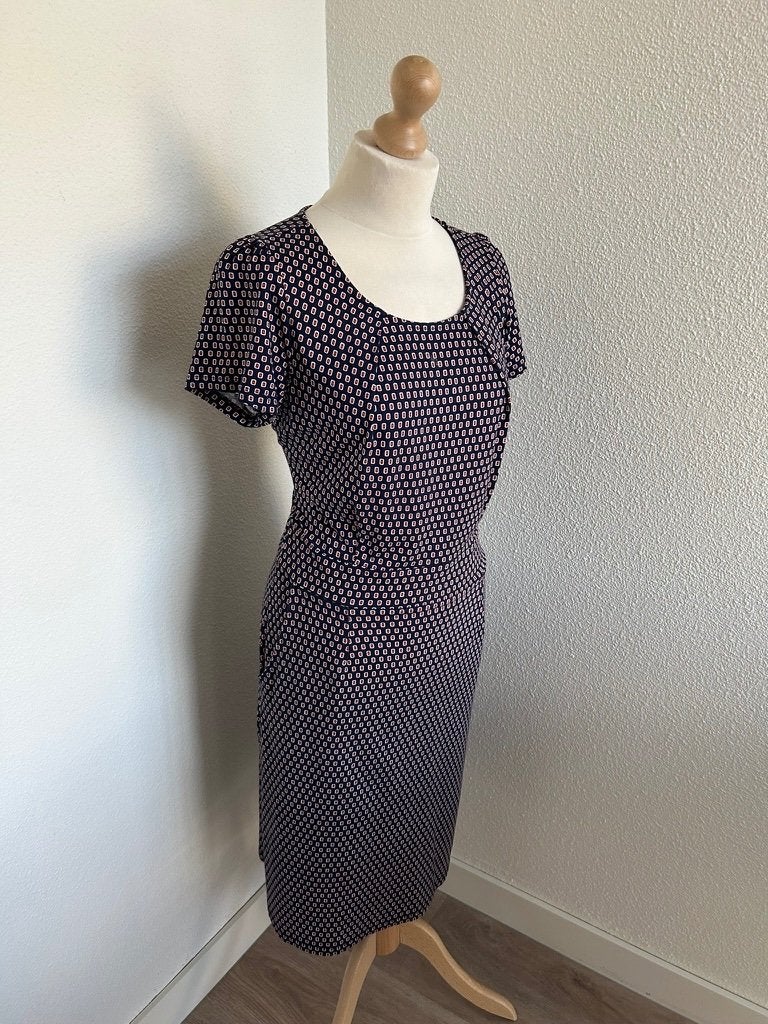 King Louie maat L retro mona jurk 1833, Kleding | Dames, Jurken, Blauw, Maat 42/44 (L), Ophalen of Verzenden, Zo goed als nieuw