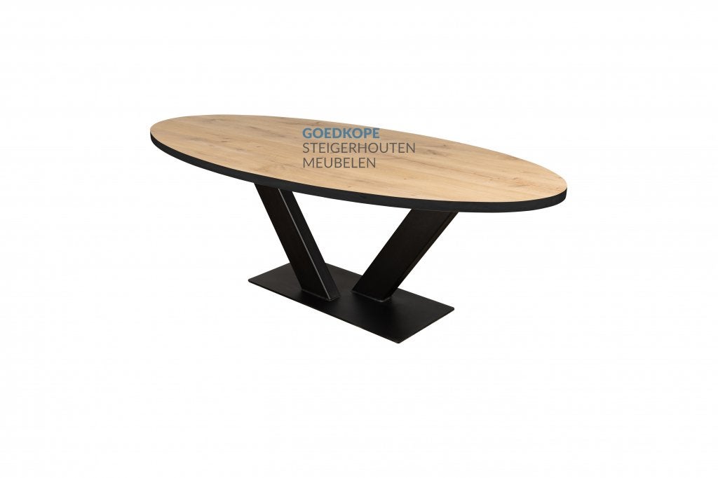 Eiken Houten tafels op maat Boomstamtafel Eiken, Huis en Inrichting, Tafels | Eettafels, Niet ingevuld, 100 tot 150 cm, Nieuw