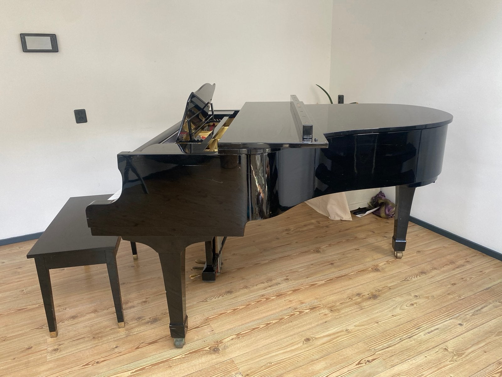 Yamaha Vleugel Model G3 Zwart Hoogglans, Ophalen, Gebruikt, Zwart, Hoogglans
