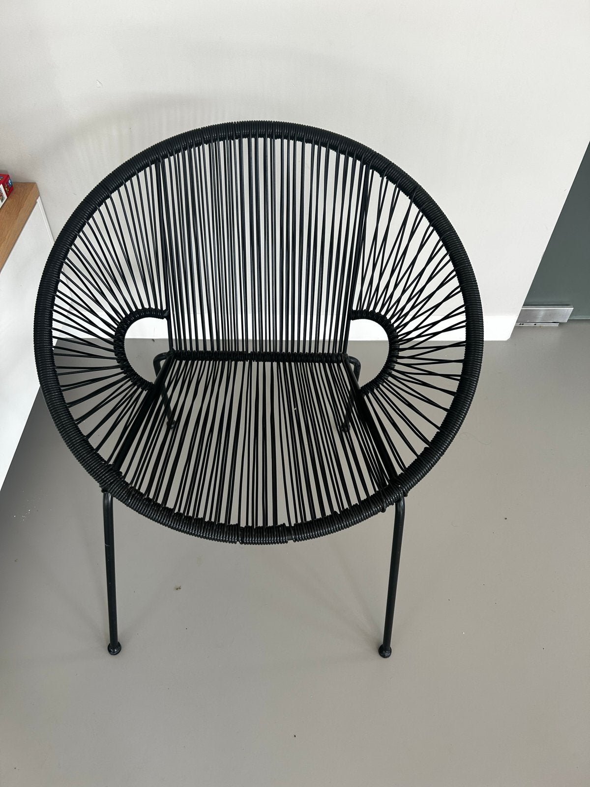 Zwarte Acapulco stoel - Comfortabele tuinstoel, Ophalen, Kunststof, Gebruikt, Zwart