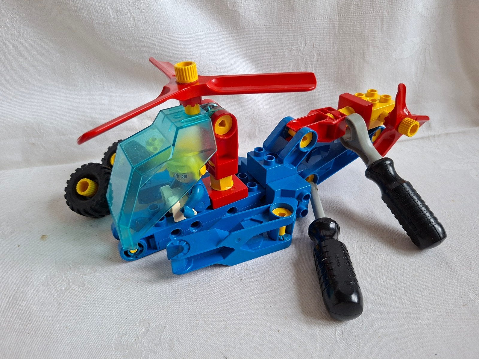 Vintage Duplo Toolo set 2925 Helikopter, Gebruikt, Ophalen of Verzenden, Duplo, Complete set