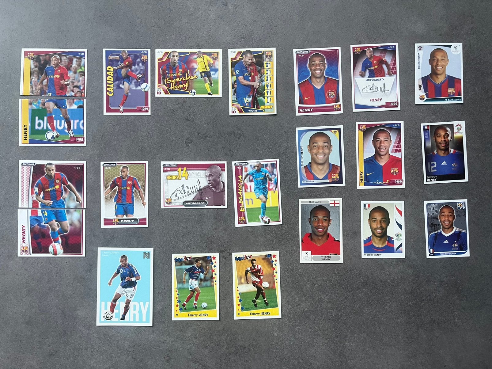 22 Verschillende Panini Thierry Henry Stickers, Verzenden, Zo goed als nieuw, Meerdere stickers