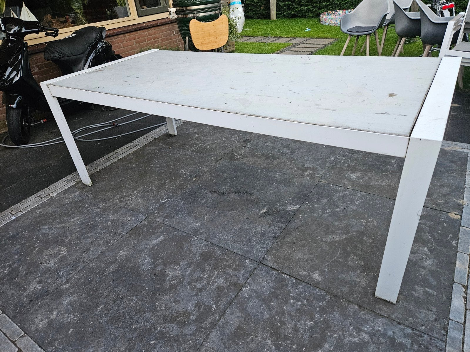 6 persoons tuintafel, Ophalen, Gebruikt, Rechthoekig, Aluminium
