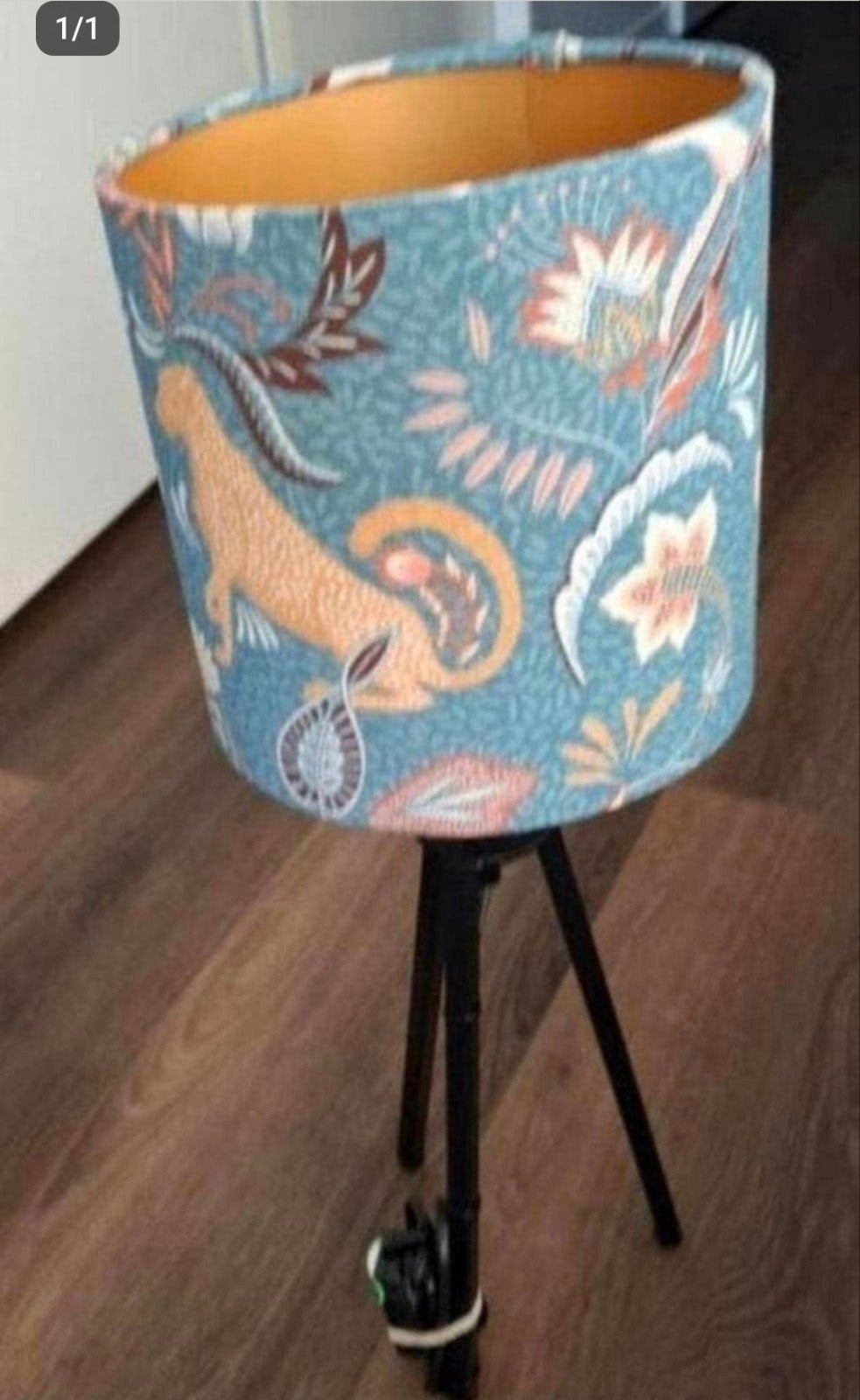 Unieke handgemaakte lampenkap met kleurrijke dierenprint, Huis en Inrichting, Lampen | Lampenkappen, Hanglamp, Meerkleurig, Rond
