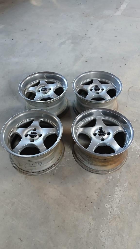 16inch 4x100 9J Borbet Velgen, Auto-onderdelen, Banden en Velgen, Ophalen, Gebruikt, 16 inch, Velg(en)