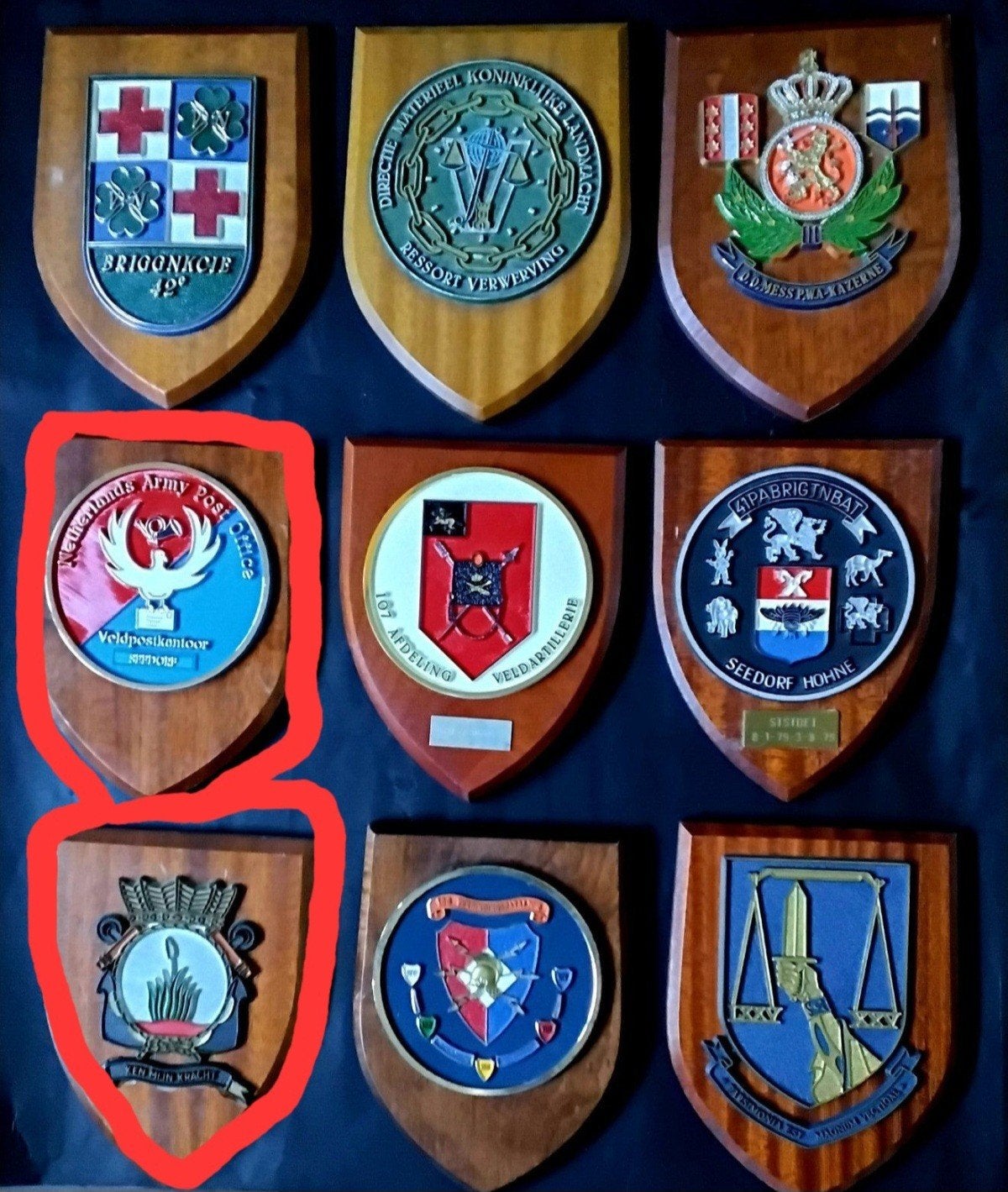 Wapenschildjes militair, Ophalen of Verzenden, Landmacht, Nederland