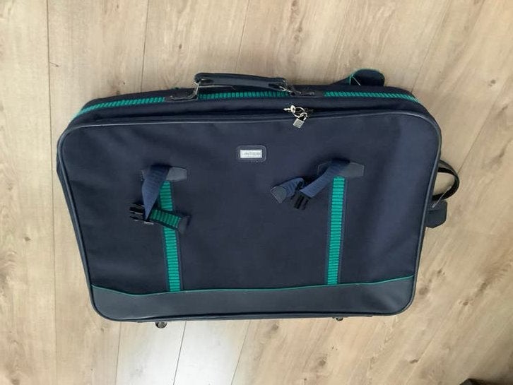 Donkerblauwe koffer met wieltjes - Lucky Luggage, 30 cm of meer, Gebruikt, Blauw, Minder dan 35 cm
