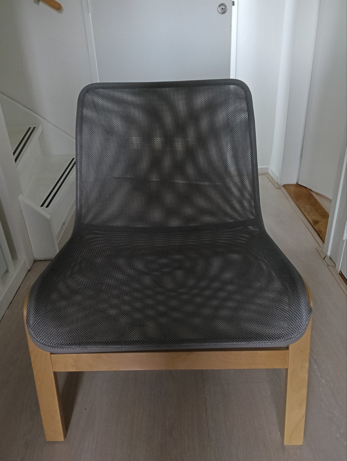 IKEA Nolmyra easy stoel Berken/Grijs, Ophalen, 75 tot 100 cm, Eenpersoons, Minder dan 150 cm
