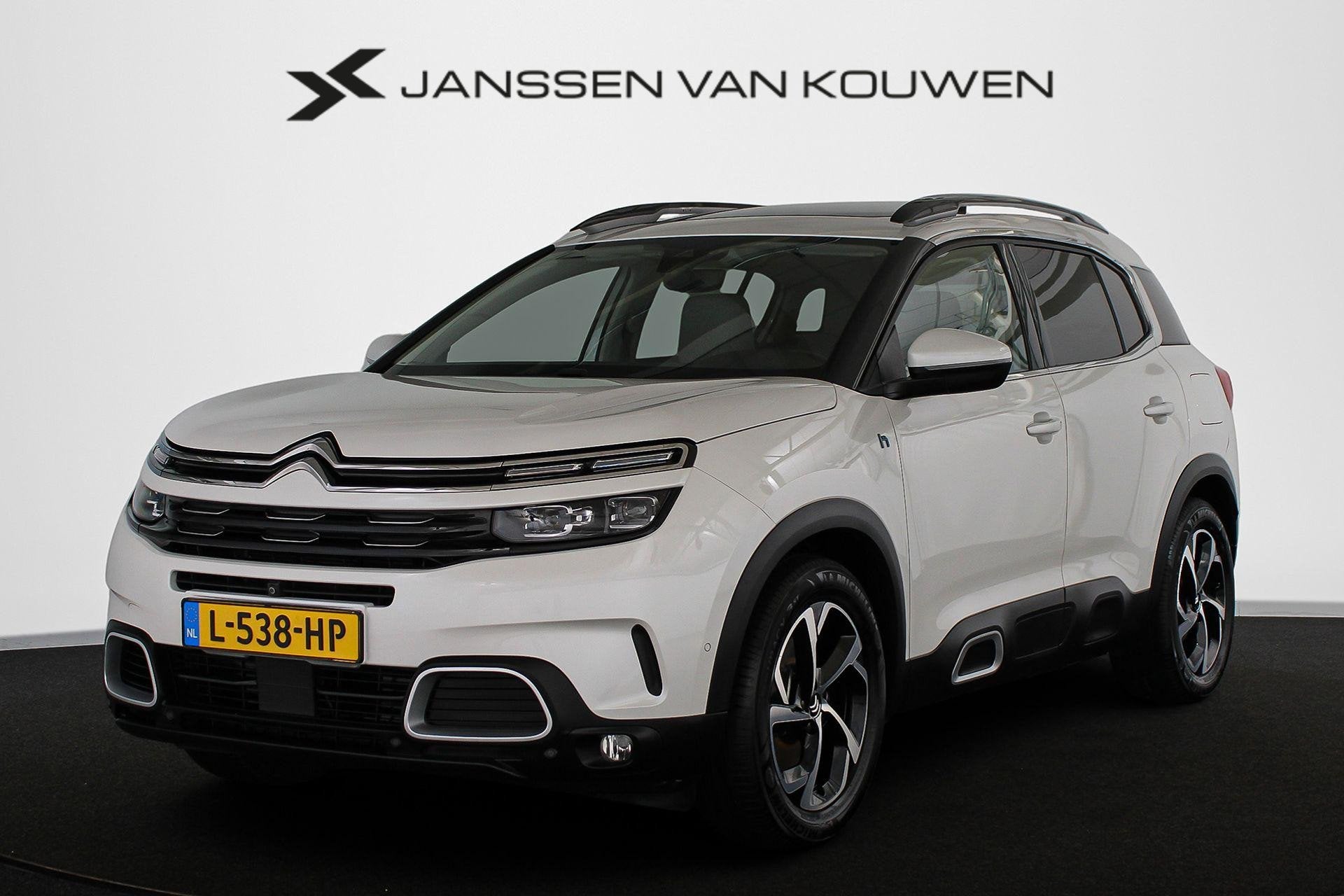 Citroen C5 Aircross 1.6 Plug-in Hybrid 225 Shine Pano Trekha, Auto's, Gebruikt, 4 cilinders, C5 Aircross, Leder en Stof
