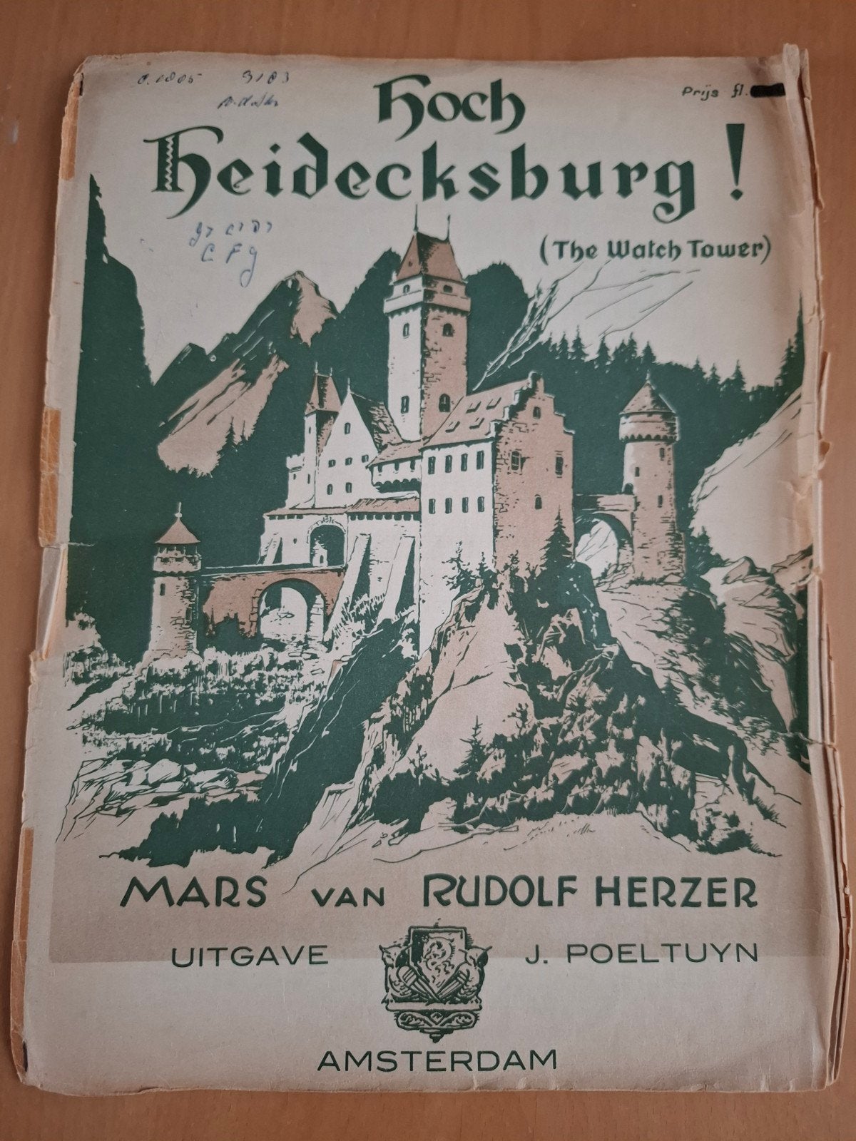 Zeldzame bladmuziek 'Hoch Heidecksburg!' (1922) - Piano, Ophalen of Verzenden, Gebruikt, Piano