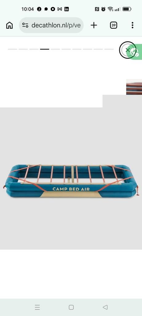 Te huur: Opblaasbaar veldbed met ultim comfort  matras, Ophalen of Verzenden