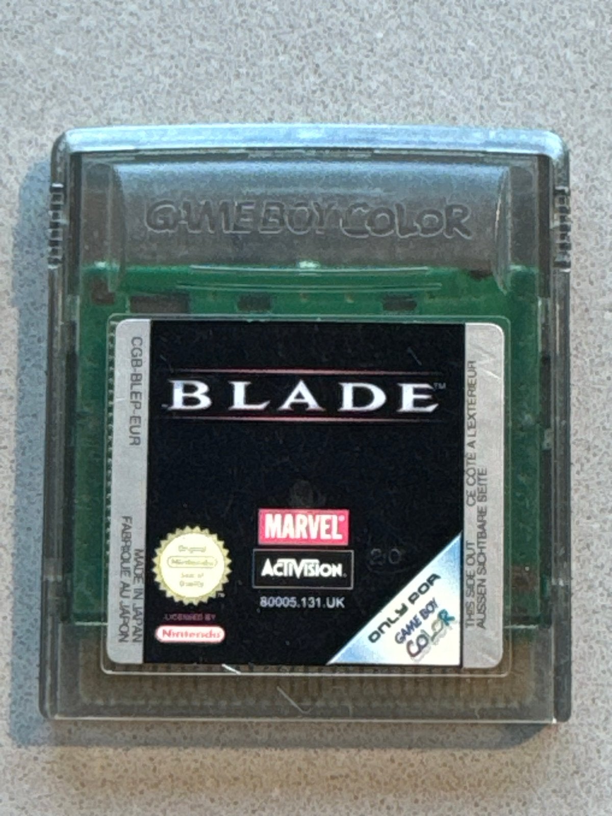 Blade Game Boy Color (GBC) - Actie Avontuur Marvel, Avontuur en Actie, Gebruikt, 1 speler, Ophalen of Verzenden