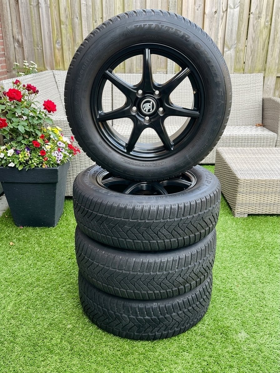 Velgen met Winterbanden Skoda Volkswagen Seat Audi, Auto diversen, Dakkoffers, Ophalen, Gebruikt