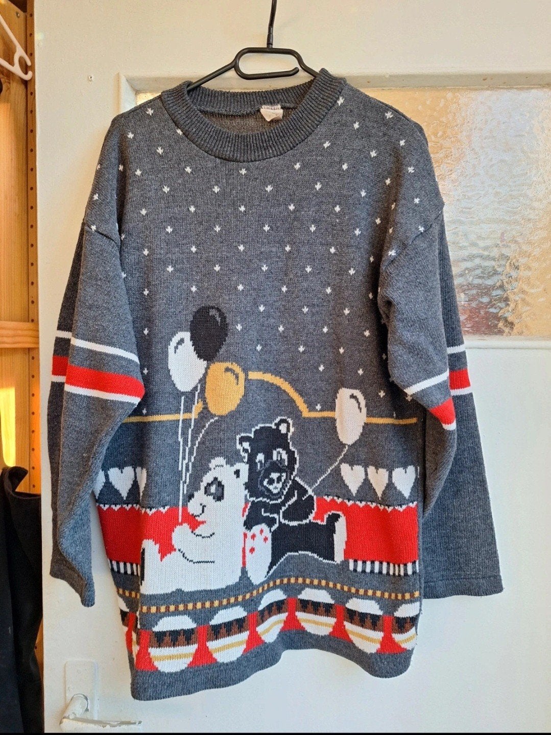 Vintage trui pull beren ours dralon mix XL, Maat 46/48 (XL) of groter, Ophalen of Verzenden, Zo goed als nieuw, Vintage