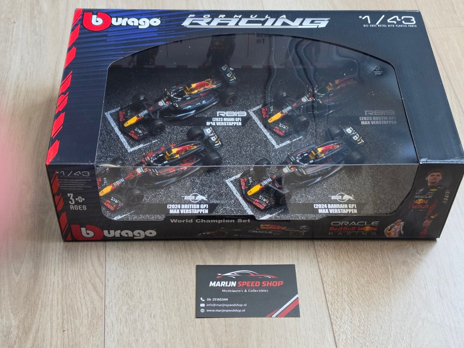 Bburago Red Bull Racing F1 World Champion Set 1/43, Ophalen of Verzenden
