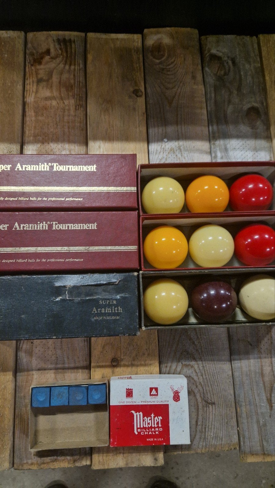 Super Aramith Tournament Biljartballen & Master Krijt, Ophalen of Verzenden