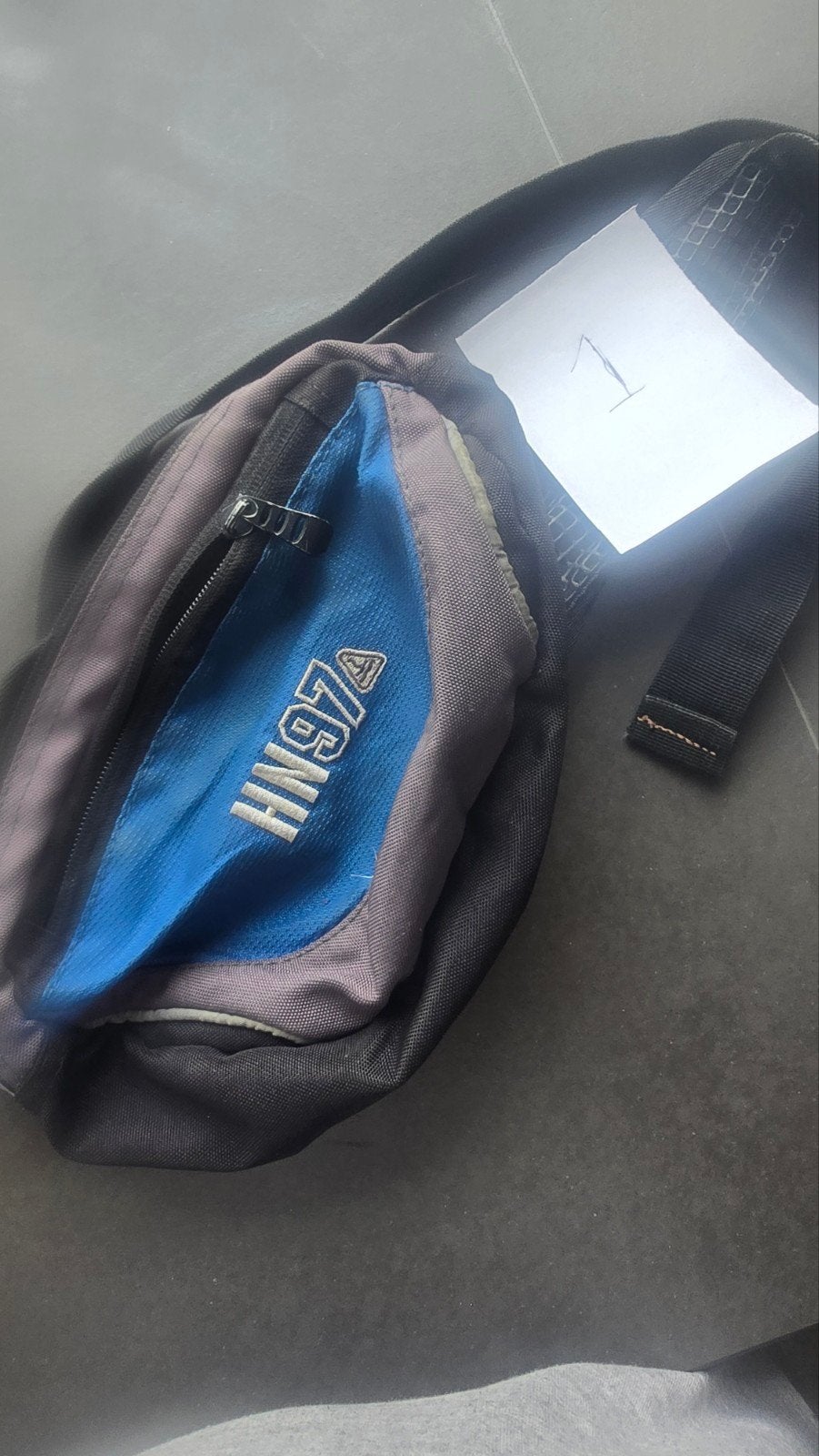 HN97 Heuptas / Schoudertas - Blauw/Grijs, Ophalen of Verzenden, Gebruikt