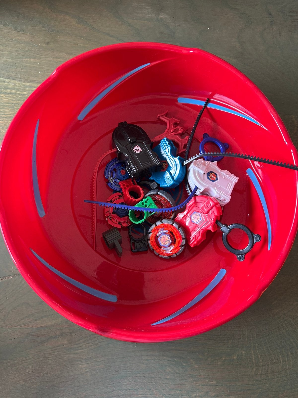 Beyblade set met battlestadion en diverse Beyblades sets (4), Ophalen of Verzenden, Gebruikt, Jongen of Meisje