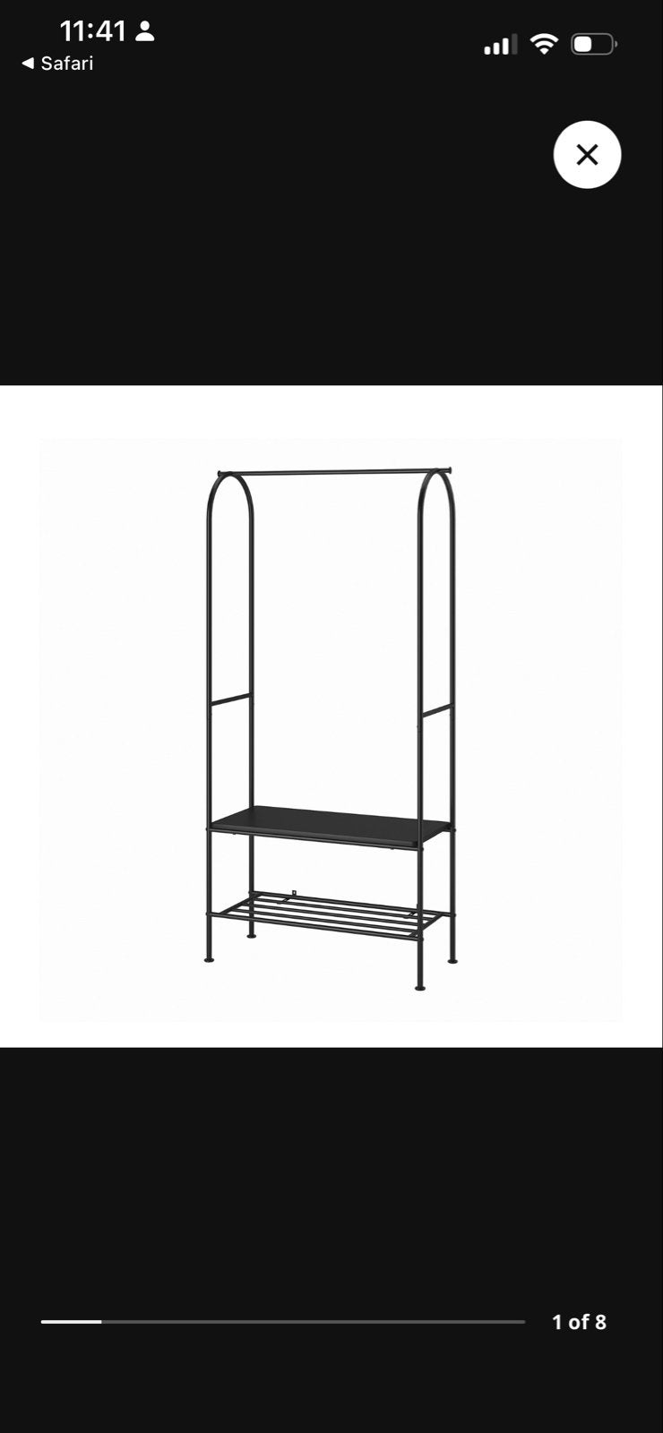 IKEA Kledingrek met plank - Zo goed als nieuw, Ophalen, Zo goed als nieuw