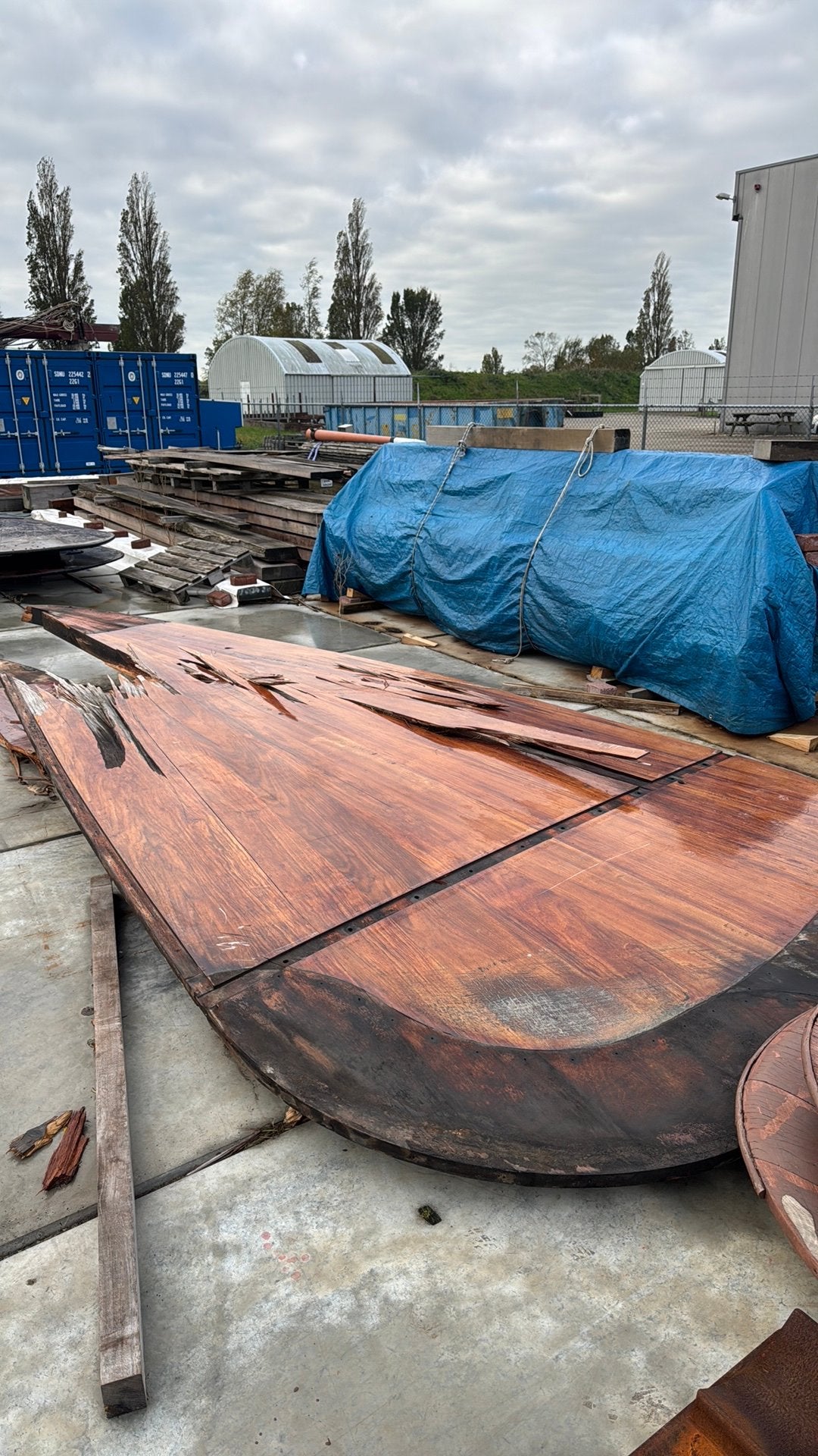 Gebroken zij zwaard afzelia hout, Watersport en Boten, Ophalen, Gebruikt, Overige typen, Zeilboot
