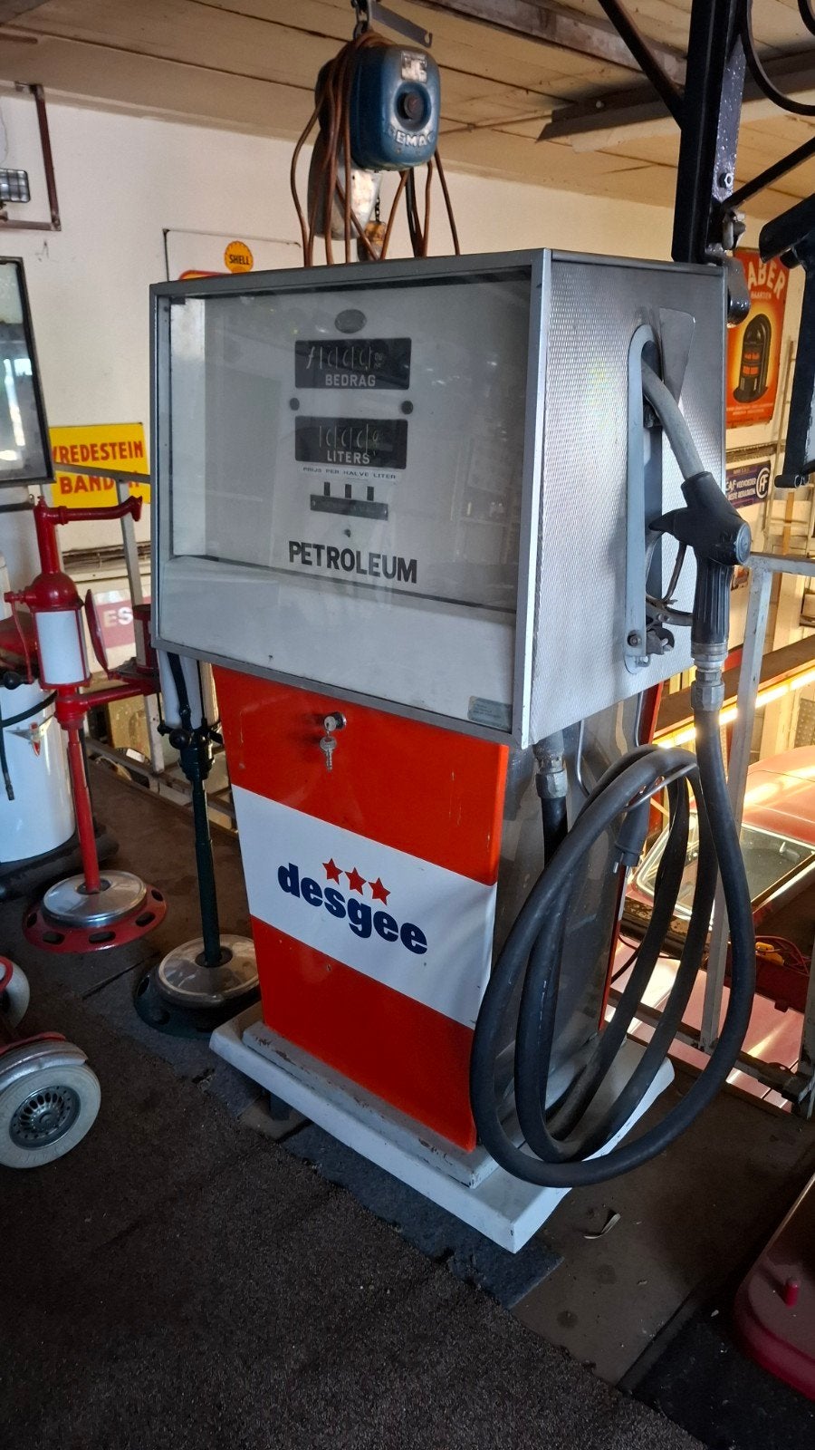 Oude benzinepomp - Desgee benzine., Ophalen, Gebruikt