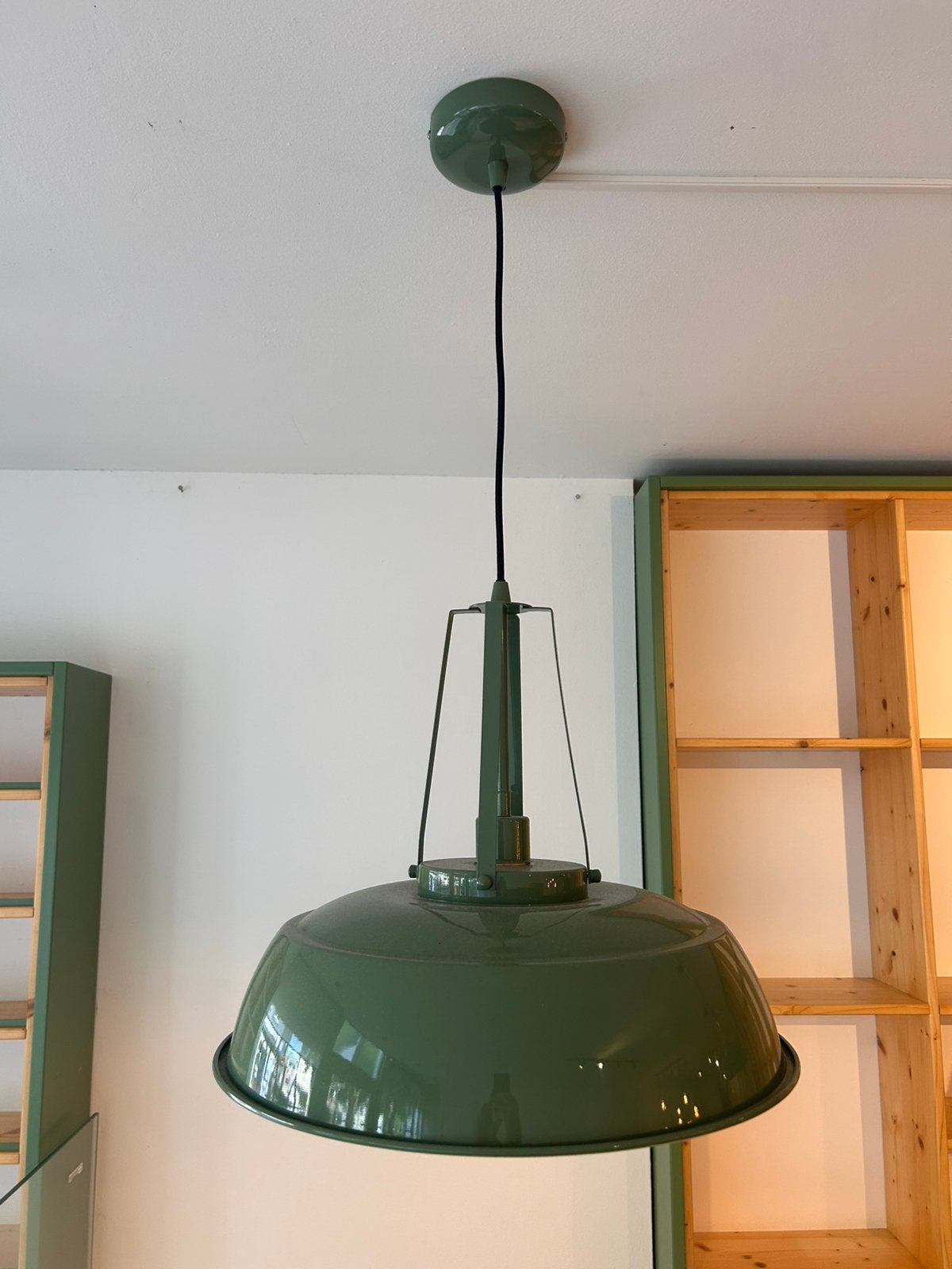4 stuks Rietveld Lampen Engels groen, Ophalen, Zo goed als nieuw, Metaal