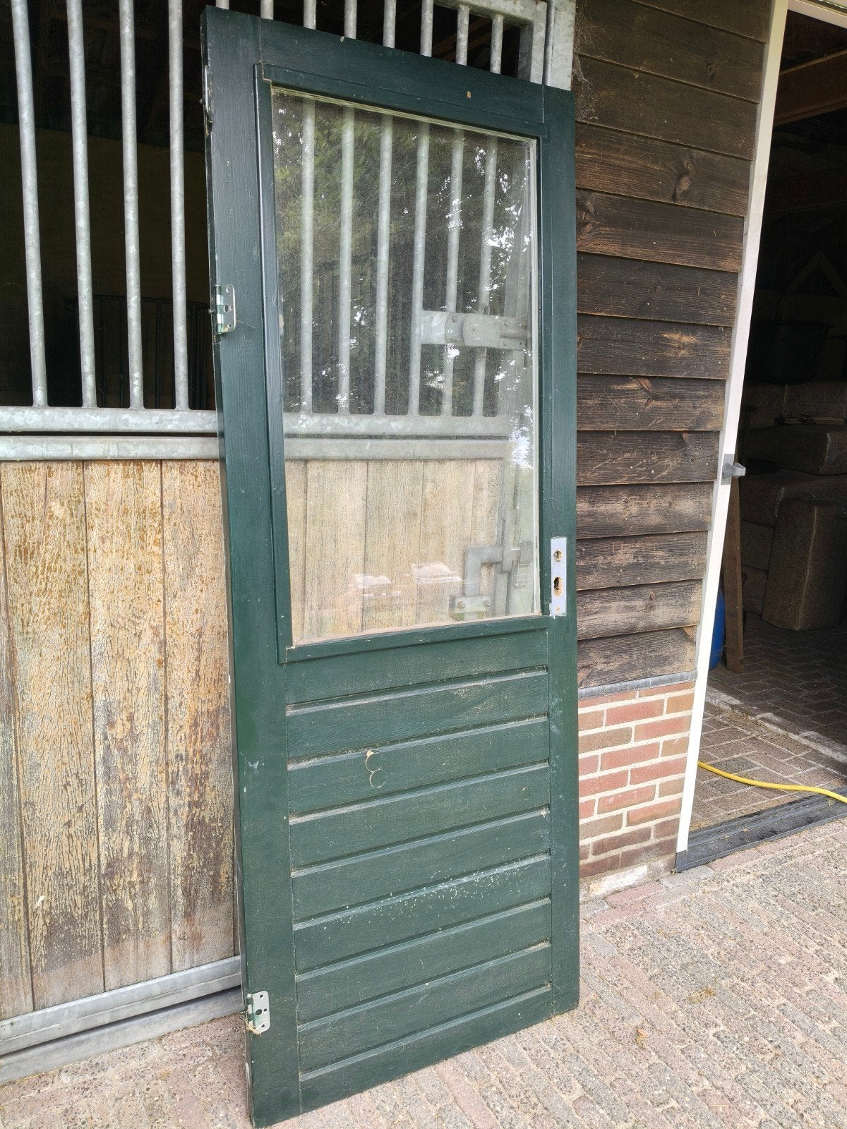 Houten buitendeur voor schuur of hok, Gebruikt, Minder dan 80 cm, Minder dan 200 cm, Ophalen of Verzenden