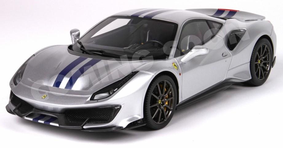 Ferrari 488 Pista Zilver 1:18 HE180055B BBR PRE-ORDER, Ophalen of Verzenden, Nieuw, Auto, Overige merken