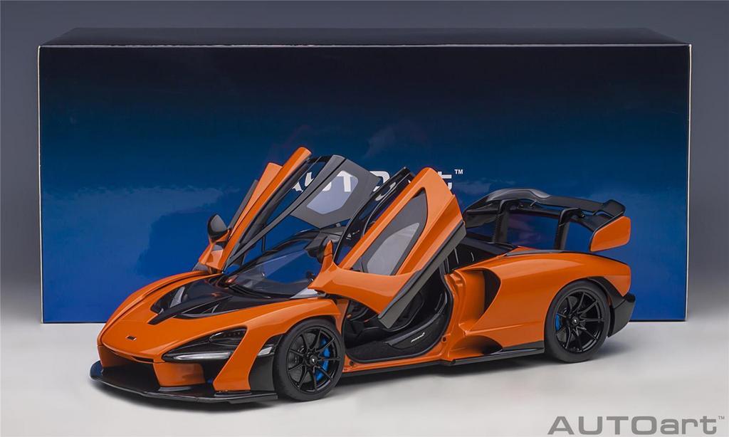 Mc Laren Senna AutoArt (Trophy Mira Orange), Ophalen of Verzenden, Zo goed als nieuw, Autoart