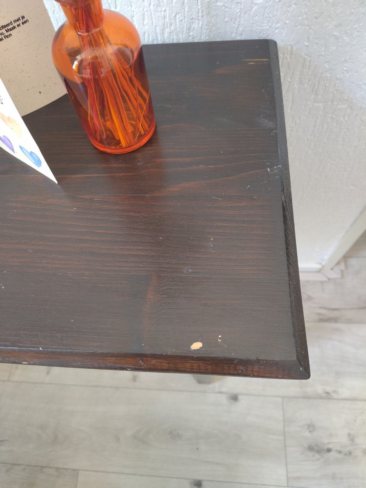 Donker houten dressoir met lade - 120x72x35 cm, Ophalen, Gebruikt, 100 tot 150 cm, Met lade(s)