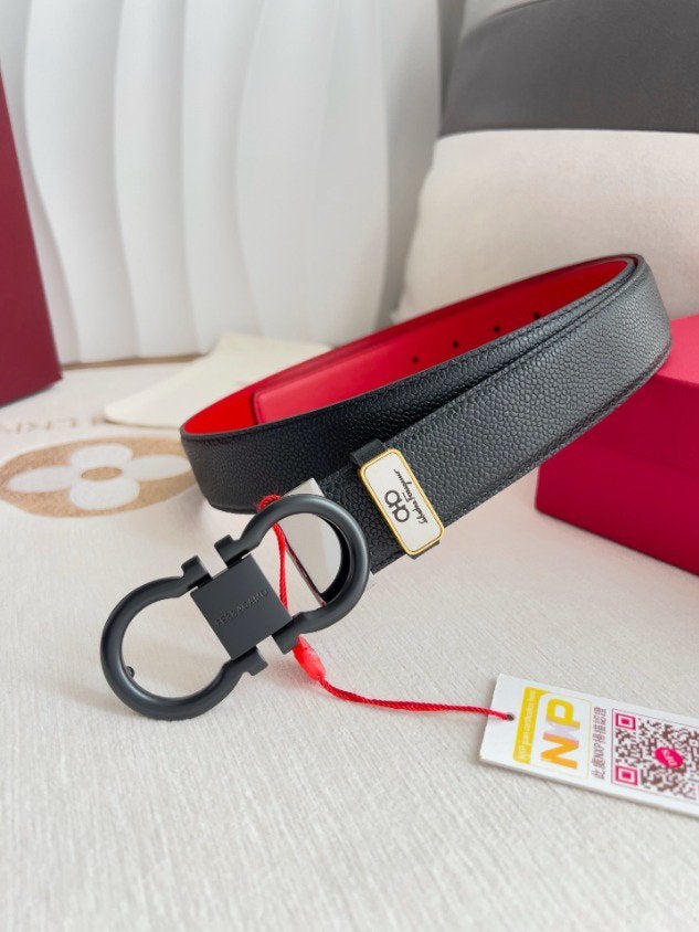 Salvatore Ferragamo riem 110cm, Ophalen of Verzenden, Zo goed als nieuw, Zwart, 105 tot 115 cm