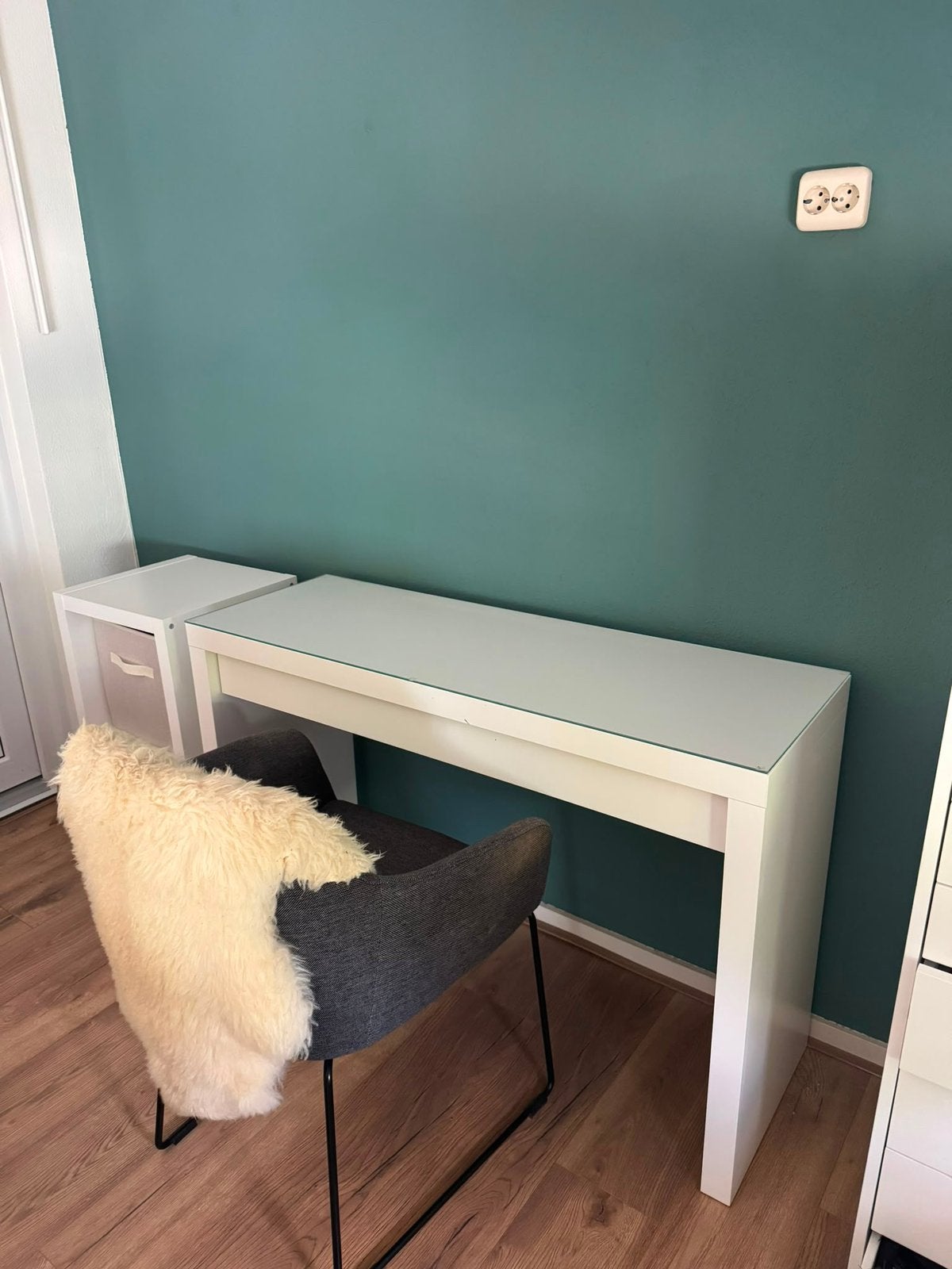 Malm toilettafel + stoel, Ophalen, Overige typen, Gebruikt, 120 cm