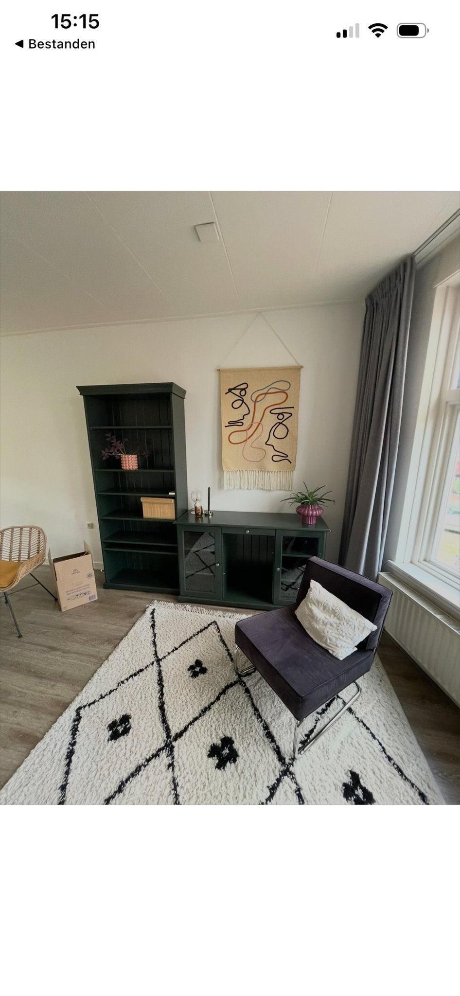 IKEA Kasten 3 Delen Donkergroen, Ophalen, Gebruikt, 200 cm of meer, 150 tot 200 cm