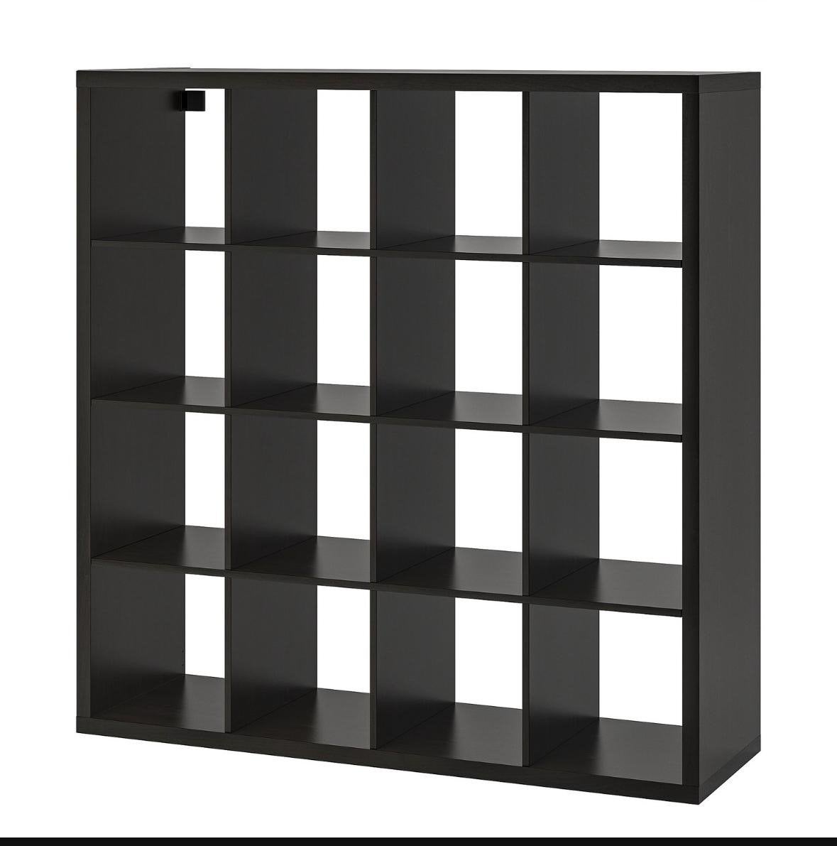 IKEA Kallax Kast Zwart - 4x4 Vakken, Ophalen, Gebruikt