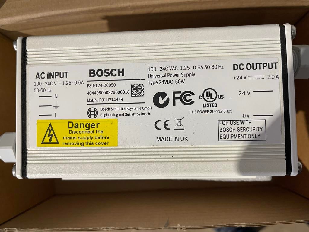 Bosch Universele Power Supply Voeding PSU-124-DC050, Bosch, -, -, Nieuw