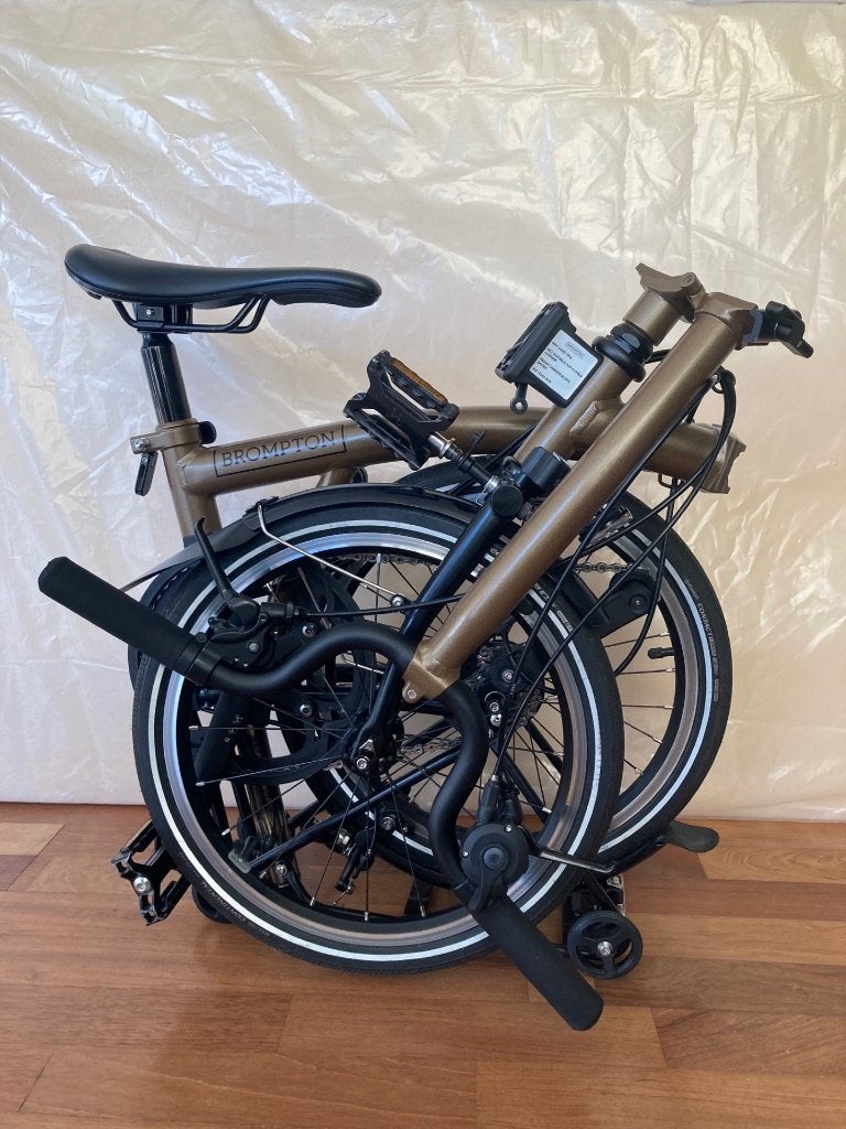 BROMPTON P-Line Titanium (2025) Bronze Sky H4R, Hoog model, Ophalen, Brompton, 16 tot 18 inch, Versnellingen