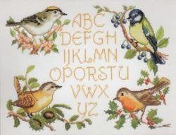 Borduurpakket de vier seizoenen alfabet (4 vogeltjes) 70560, ., Nieuw, Ophalen of Verzenden, .