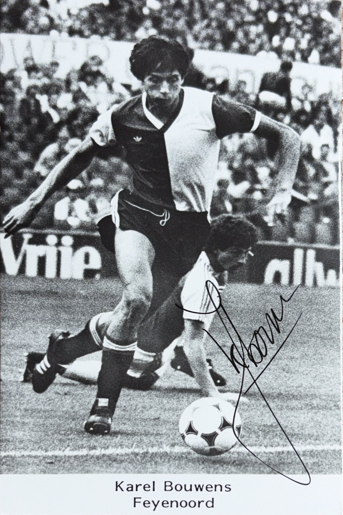 Spelerskaart Karel Bouwens - Feyenoord Rotterdam, Ophalen of Verzenden, Zo goed als nieuw, Feyenoord, Spelerskaart