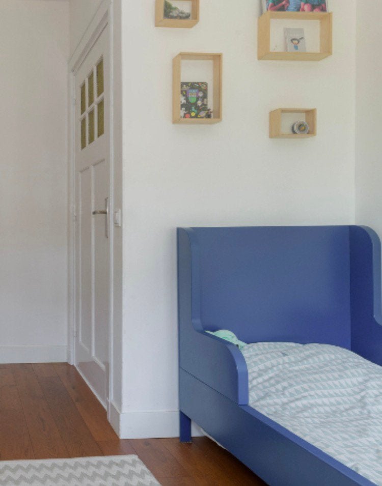 Bed kind verstelbaar, Ophalen, 70 tot 85 cm, Zo goed als nieuw, Lattenbodem