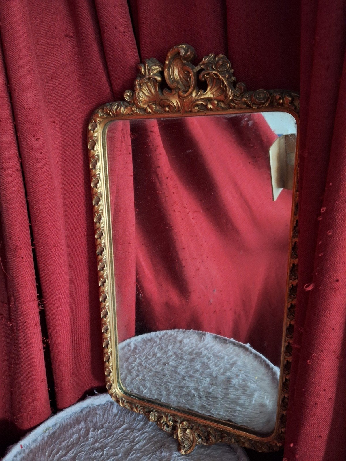 Prachtige ZWARE Vintage Barok Spiegel / Spiegelblad – Goud, Ophalen