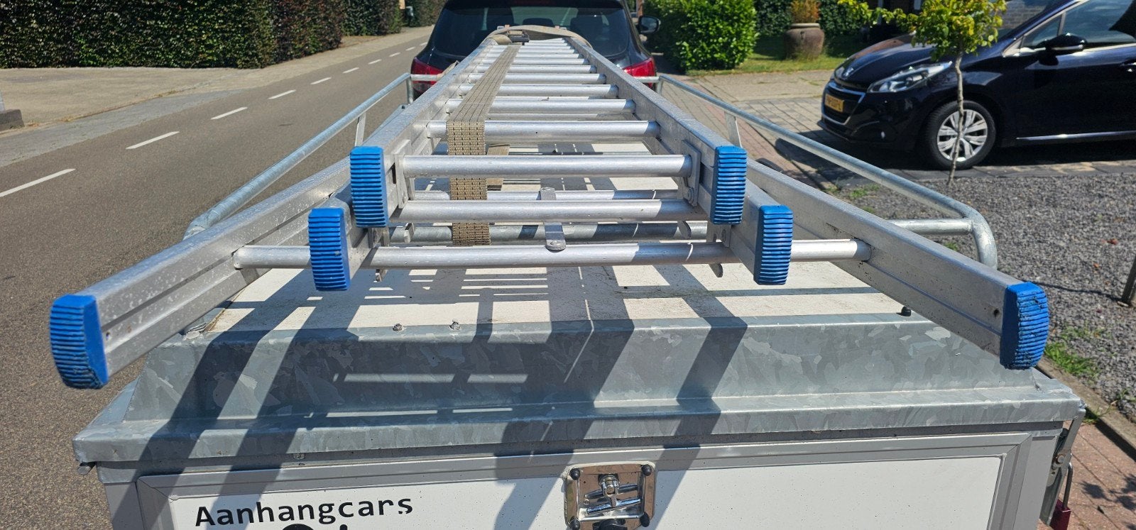 3delige ladder 14 treden te koop, Doe-het-zelf en Verbouw, Ladders en Trappen, Ophalen