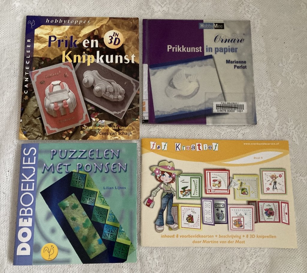 4 Boekjes om zelf kaarten te maken, Ophalen of Verzenden, Gebruikt, Overige thema's, Overige typen