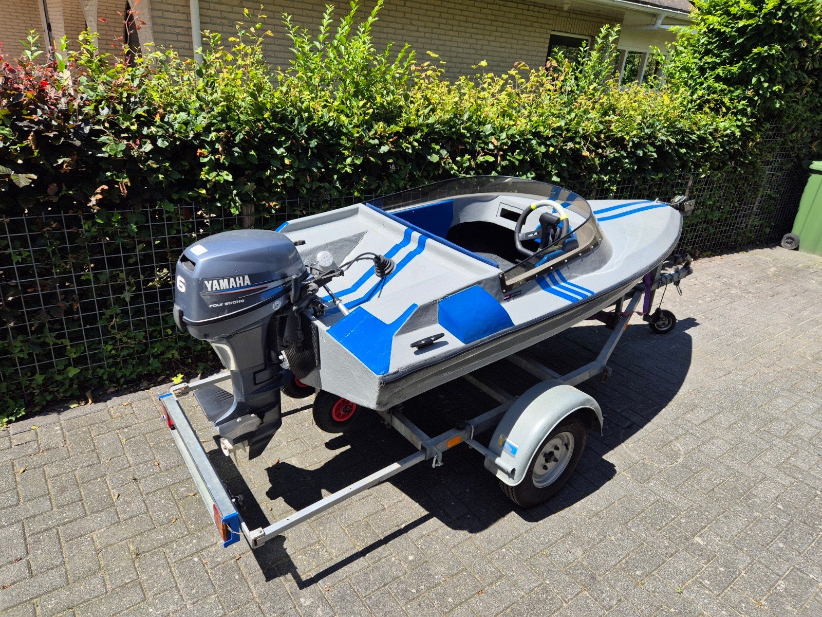 Spitfire met Yamaha 8PK 4-takt en Pega trailer (Vaarklaar), Watersport en Boten, Overige merken, Gebruikt, Viertaktmotor, Ophalen of Verzenden