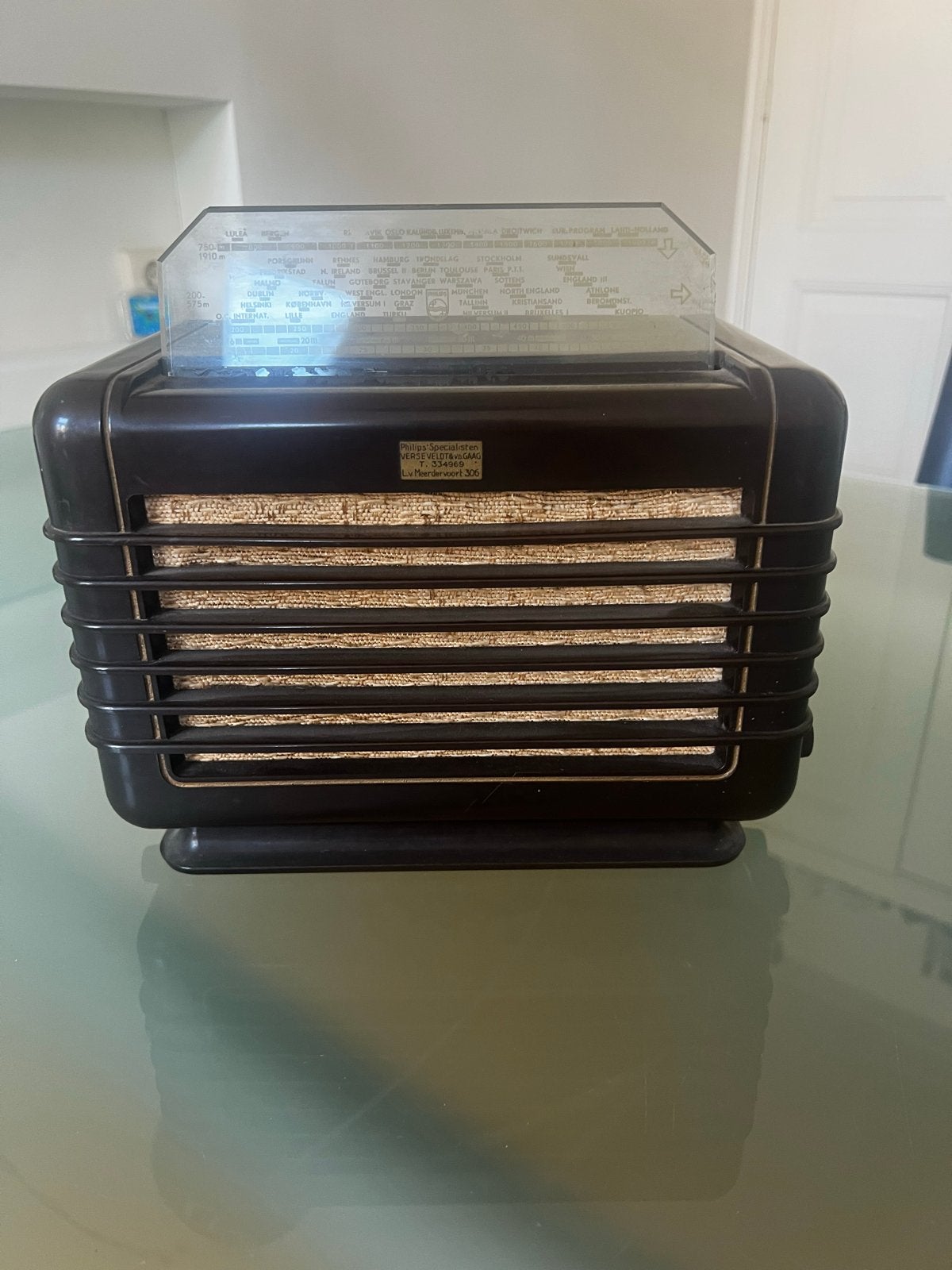 Vintage Bakelieten Radio - Philips, Ophalen of Verzenden, Gebruikt, Radio
