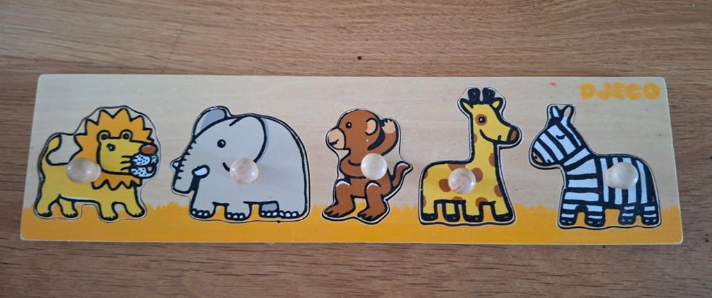 Houten puzzel djeco, Ophalen
