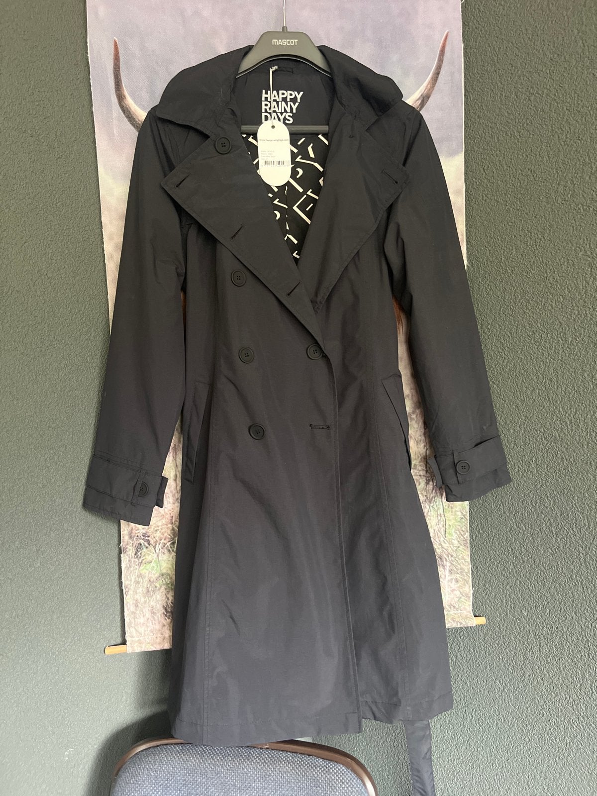 Nieuwe Happy Rainy Days Regenjas - Zwart, Maat M, Maat 38/40 (M), Zwart, Onbekend, Nieuw