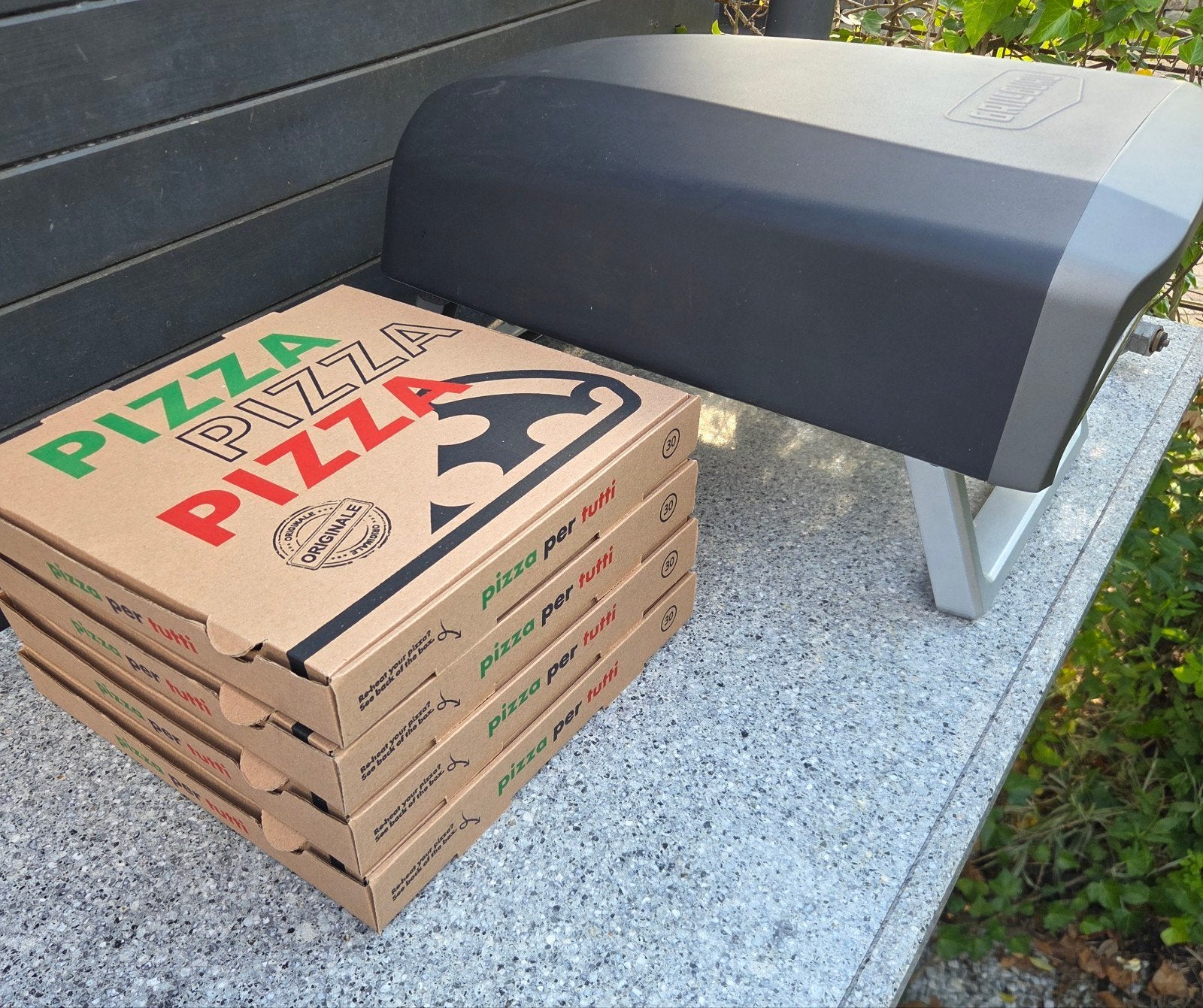 Grill guru pizza oven, Ophalen
